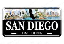 San Diego California State Greetings License Plate Tag Auto Car ATV Bike etc