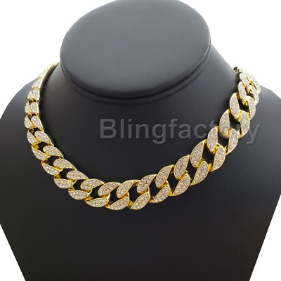 Iced Gold Plated Large Doughboy Bling Pendant & 4mm 36 inch Franco Chain Hip Hop Style Jewelry Necklace Gift, Boy's