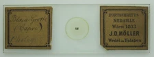 Antique J.D. Moller Microscope Slide Microphotograph Blue Grotto