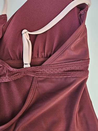 All In Motion Size XL 16-18 Double Strap Burgundy Racerback Swimsuit NWT - Picture 7 of 7