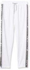 New Armani Exchange Men's Triacetate Athletic-Style Logo Tape Sweatpants White M