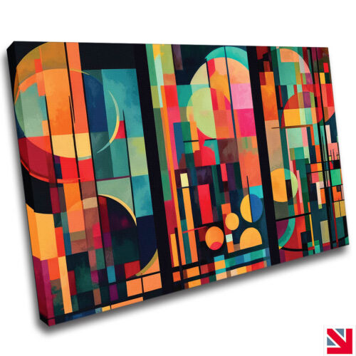 ABSTRACT ARTISTIC ART DECO CANVAS Wall Art Picture Print - Picture 1 of 3