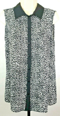 St Bernard for Dunnes Womens Sleeveless Button Down Top Size 12 Eur 40