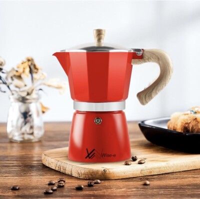 Wise-e Kaffeekanne Mokka Maschine Italienisch Espresso Retro Maschine Konzentrat