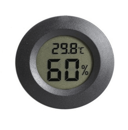 Paquete de 5 humidificador digital de cigarros higrómetro termómetro medidor de temperatura medidor redondo - Imagen 4 de 15