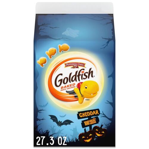 GOLDFISH Baked Cheddar Crackers Special Halloween Edition 27.3 oz Box