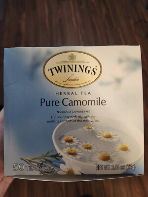 twinning herbal pure camomile tea 50 bags