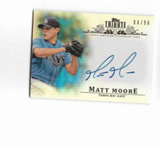 2013 Topps Tribute Autographs Blue #MM2 Matt Moore 33/50 Tampa Bay Rays