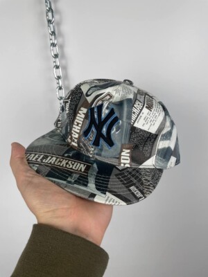New York Yankees Michael Jackson gazette print vintage cap 7 1/4