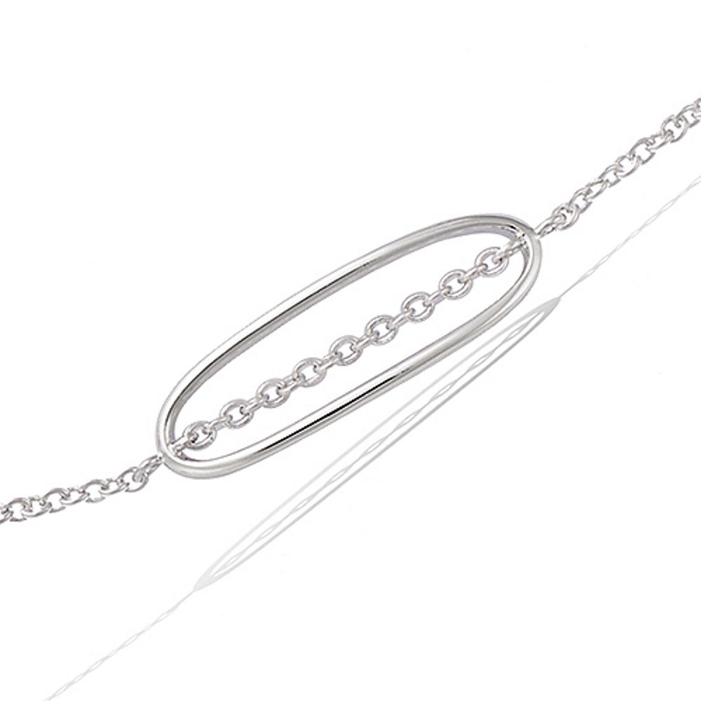 Bracelet en argent 925 rhodié maille fine et éclat durable