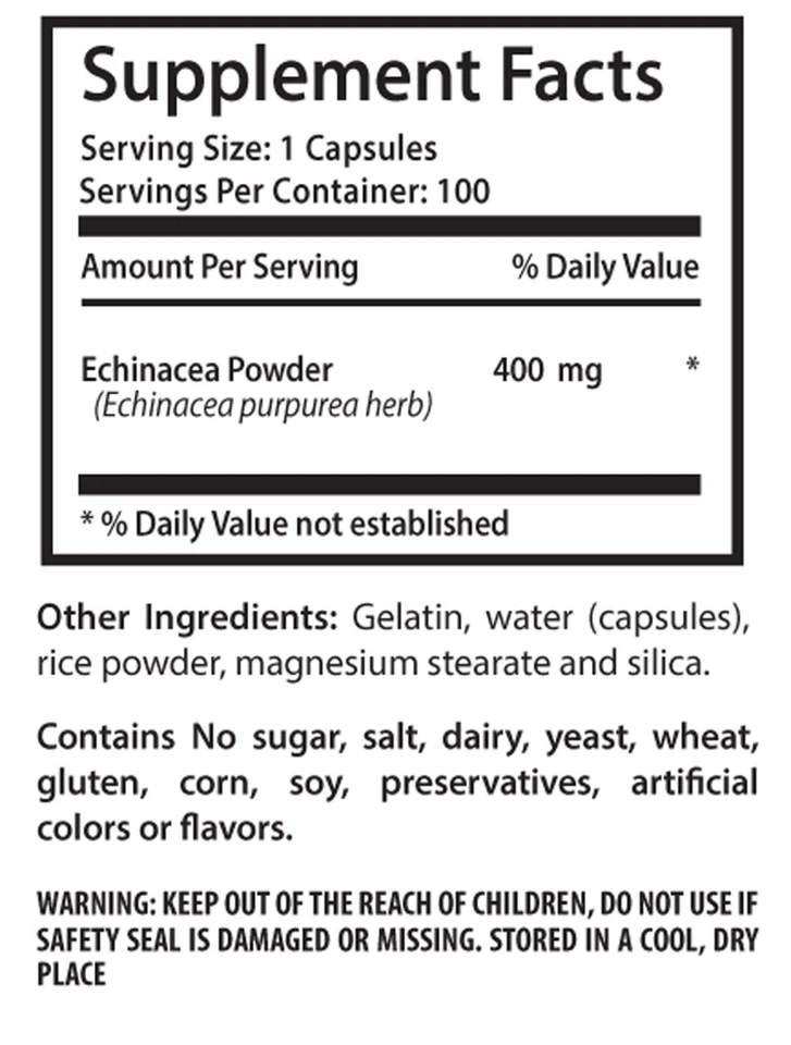 Fenóis em pó - Echinacea 400mg - Cápsulas de suporte para ossos fortes 2B - Imagem 2 de 4