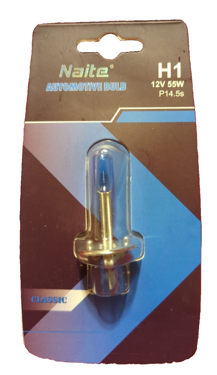 Naite - P14.5s, H1, 12V, 55W/100W, Classic, Long Life Automotive Bulbs.
