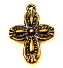 20Pcs. Tibetan Antique Copper CROSS Charms Pendants Drops Jewelry Findings CR064