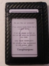 Toughergun RFID Blocking Minimalist Genuine Leather Slim Front Pocket Wallet U 