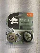 Tommee Tippee Orthodontic Baby Infant Pacifier Binky Elephant Be Wild 6-18 Mo.