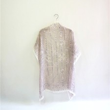 Exquisite 100 silk fleur de lis patter womens scarf P74240