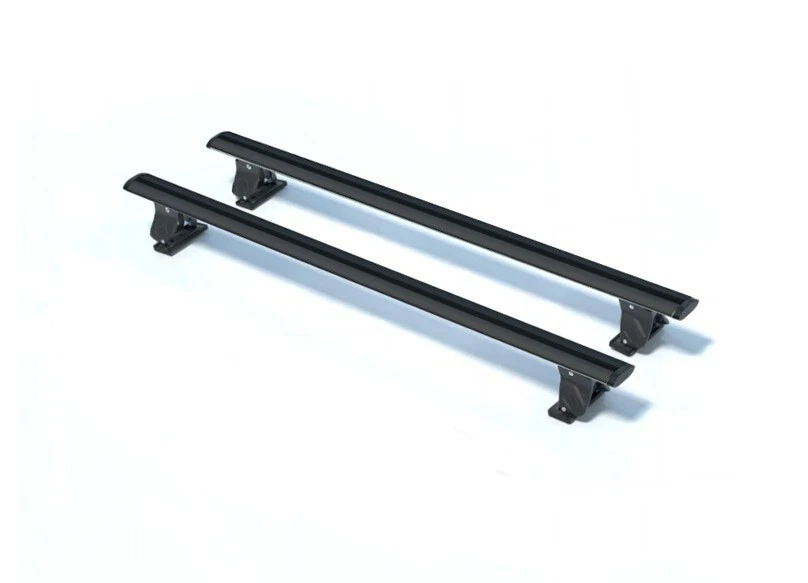 BARRE PER AUTO  DA TETTO LISCIO PORTAPACCHI UNIVERSALI IN ALLUMINIO LS22 130 CM - Immagine 2 di 4