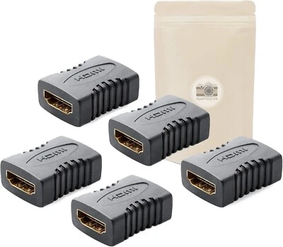 ADAPTOUT X5 Coupleur HDMI I Prise Femelle Femelle Connecteur pour Rallonge Extension