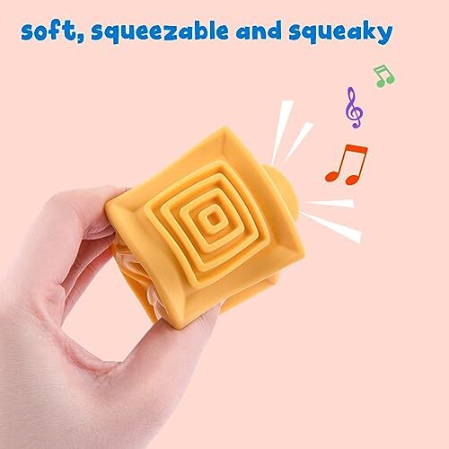 Bloques apilables suaves para bebé - Juguetes sensoriales Montessori actividades para niños pequeños - - Imagen 7 de 7