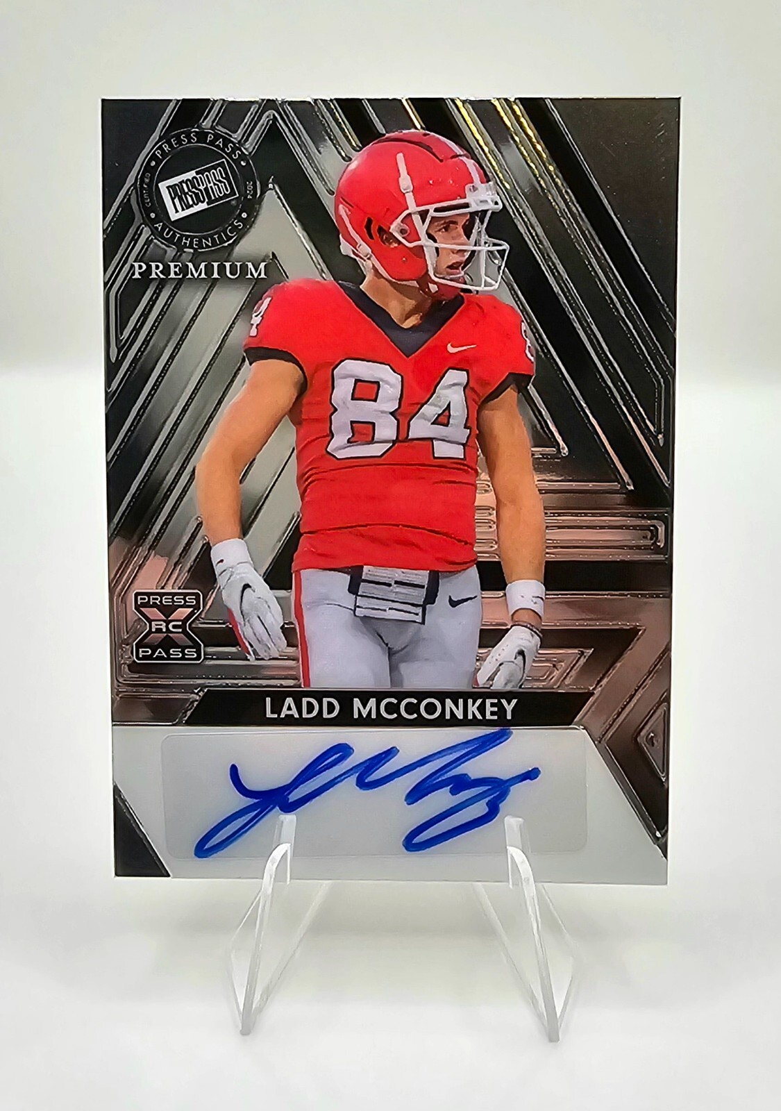 Ladd McConkey Los Angeles Chargers 2024 Press Pass Premium Auto SP 99/99 Book End - L.A. Chargers 