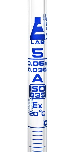 Eisco Labs Pipetta Sierologica 5ml, Classe A, Tolleranza ?0,030ml - Foto 2 di 5