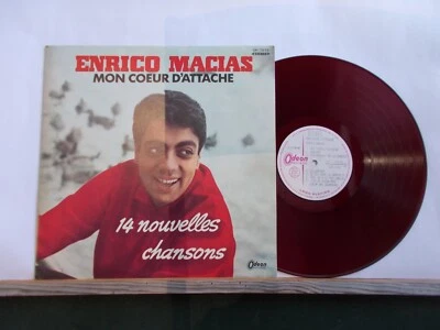 ENRICO MACIAS MON COEUR D'ATTACHE disque rouge RARE Made in Japan - Photo 1/2