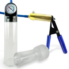 LeLuv 2.4" Diameter Penis Pump ULTIMA MASTER GAUGE Premium Hose + Magic Sleeve™