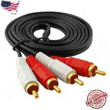 2-RCA Stereo Analog Audio Cable 2-RCA Male to Male, 5ft