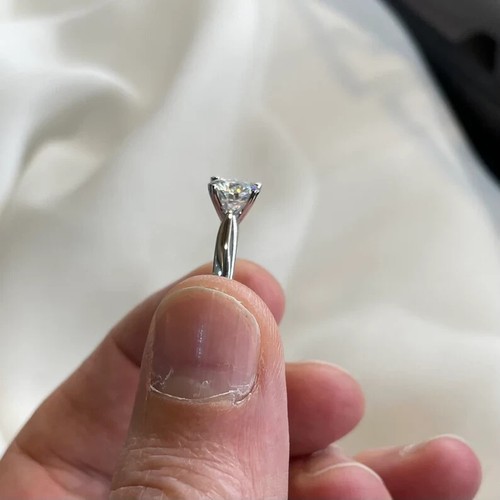 950 Platinum Womens Valentin's day Gift Ring Lab Grown/CVD Diamond IGI Certified - Picture 9 of 16