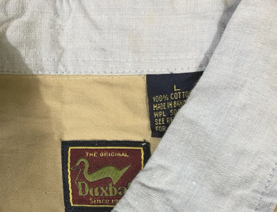 Duxbak Shirt Large Men's Long Sleeve Beige Hunting Camping Outdoor Shirt - Image 3 of 4