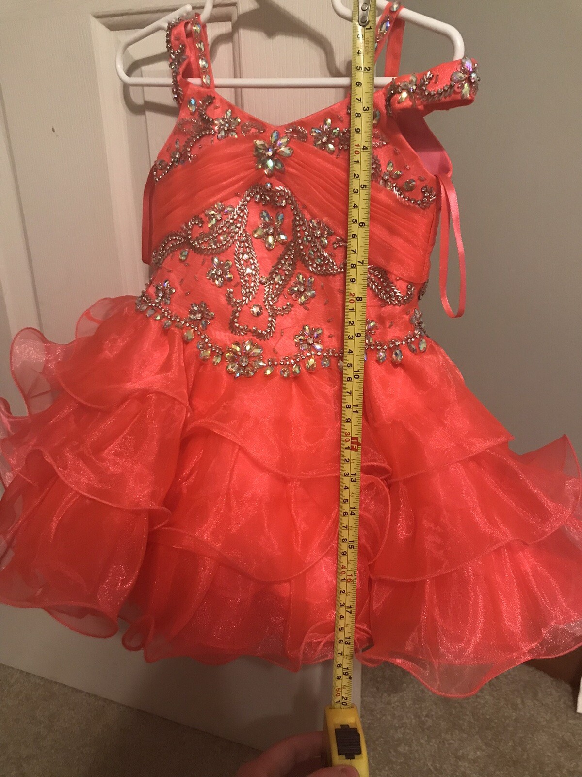 Little Rosie Sequined Pageant Beauty Queen Dress 24 M… Gem