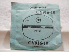 GS CY916-10 Watch Crystal Fit Swiss - 27.5 x 22.6 mm - Replacement / Repair