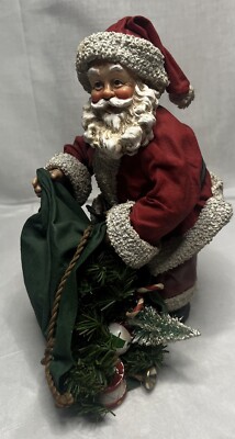 Vtg Clothtique Possible Dreams Wishes Come True Santa Toy Sack 9  1993