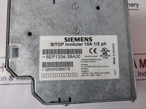 SIEMENS SITOP Modular 10A 1/2 Ph 6EP1 334-3BA00 Power Supply Module 50/60HZ - Picture 11 of 16