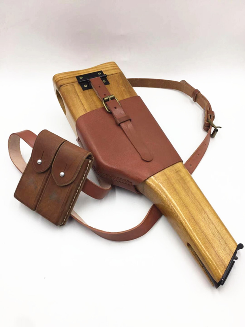 WW2 GERMAN ARMY C96 MAUSER BROOMHANDLE HOLSTER AND Ammo Pouch SET