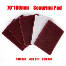 70*100mm Scouring Pad 240-800 Grit Flocking Nylon Fiber Cleaning Scrubbing Pads