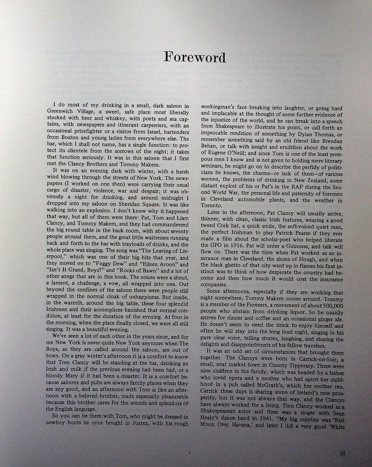 Libro de partituras vocales piano 75 canciones Clancy Brothers The Irish Songbook Foto 2 de 4