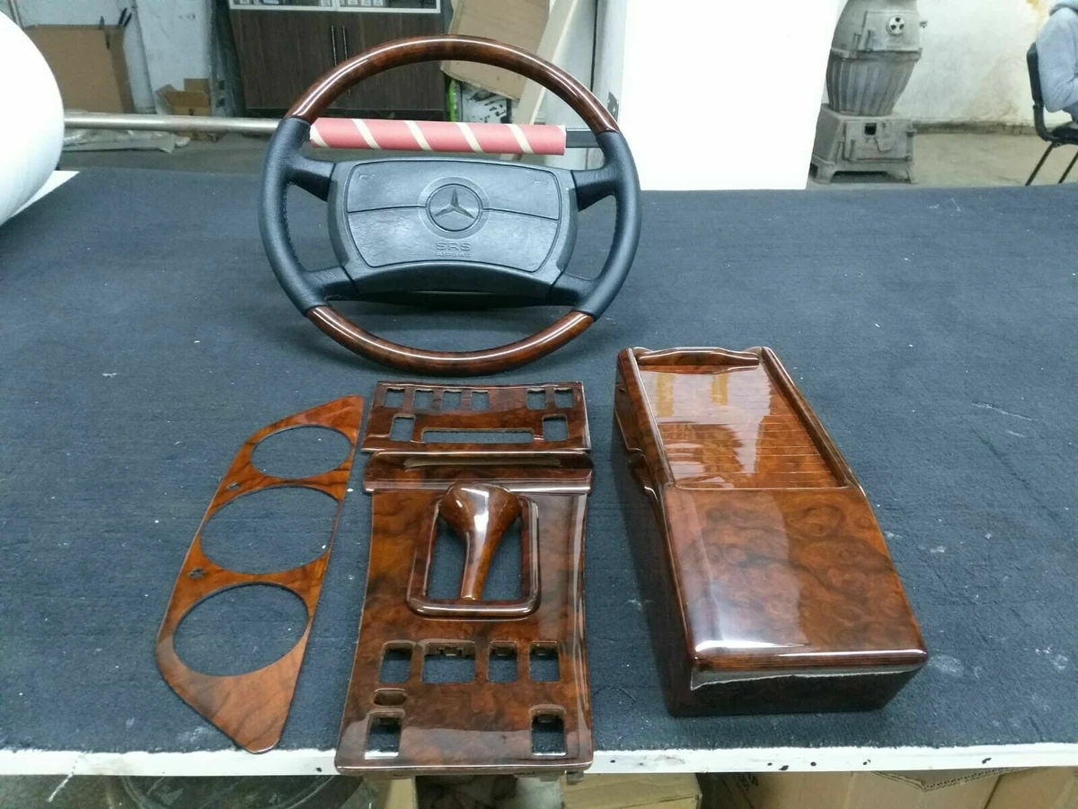 For Mercedes benz C126 W126 wood Trim Set With Steering Wheels
