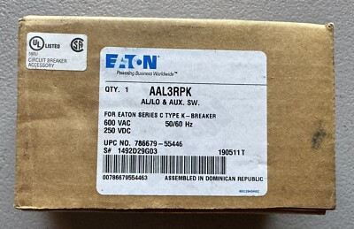 EATON AAL3RPK AL/LO AUXILIARY SWITCH KIT NEW IN BOX