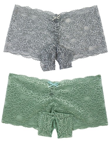 Schritt offen Höschen Unterwäsche Damen Spitze Boyshort für US Übergröße - Bild 9 von 25