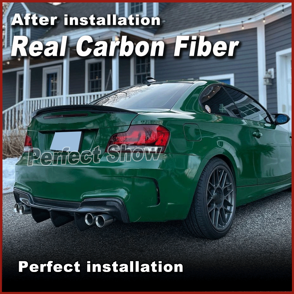 Für BMW E82M 1M Coupe Carbon Heckdiffsuor Stoßstange Spoiler Heckansatz