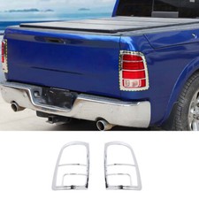 For 2010-18 Dodge Ram 1500 2pcs Rear Tail Lights Bezel Covers Chrome Accessories