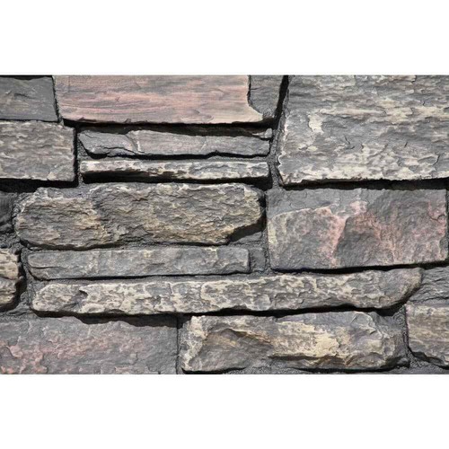 Ledge Stone 48in x 24.25in Polyurethane Interlocking Siding Panel in Volcanic A - Picture 6 of 6