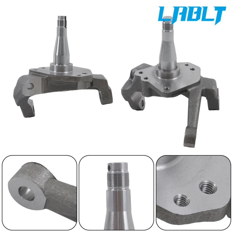 LABLT Pair Forged Steel 1-piece 2" Drop Spindles For 74-78 Ford Mustang II Pinto - Image 2 of 4