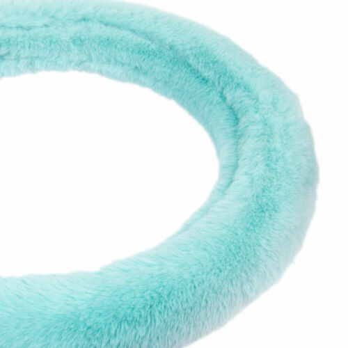 Mint Soft Plush Luxurious Faux Wool Steering Wheel Cover for Car Truck SUV - Afbeelding 6 van 7