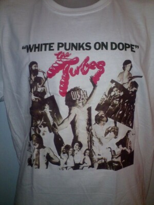 The Tubes White Punks on Dope Shirt Short Sleeve White Unisex S-5XL UU084
