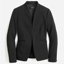 J.Crew Black Stretch Twill Going Out Blazer Slim Fit 4 Minimalist Classic Work