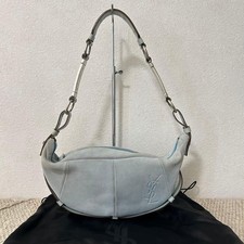 Borsa a tracolla YSL Rive Gauche Mombasa blu scamosciato 00s Y2K
