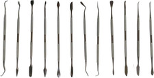 12 Piece Stainless Steel Wax Carver Tool Set Double Ended Sculpting Modeling Kit