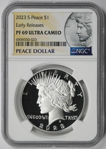 2023-S Peace Dollar $1 PF 69 Ultra Cameo NGC Early Releases